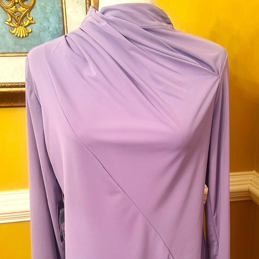 NWT WORTHINGTON-size L- long sleeves blouse- mock neck top